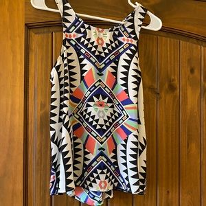 Tank style multi color blouse